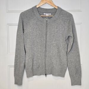 Cutter & Buck 100% Cotton Gray Full Zip Sweater XS – Timeless Knit Style NWT